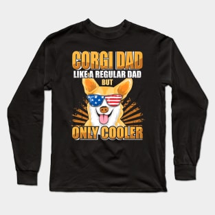 Corgi Dad Pride Dog Father Day Long Sleeve T-Shirt